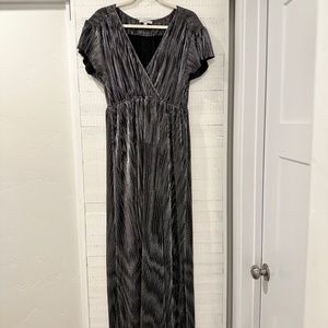Black See and Be Seen Metallic Dress
